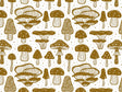 Golden Stems Mushroom Vinyl Wrap Pattern~Rwraps Series 914 Digitally Printed Vinyl Wrap~0