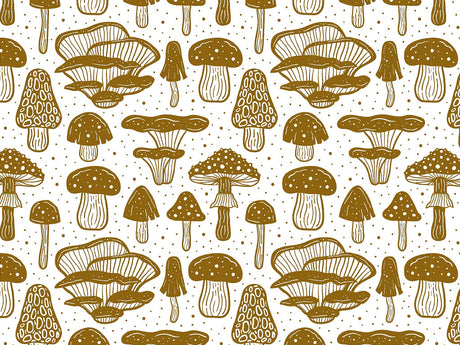Golden Stems Mushroom Vinyl Wrap Pattern~Rwraps Series 914 Digitally Printed Vinyl Wrap~0
