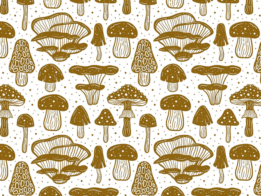 Golden Stems Mushroom Vinyl Wrap Pattern~Rwraps Series 914 Digitally Printed Vinyl Wrap~0