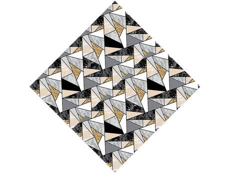 Golden Triangles Tile Vinyl Wrap Pattern