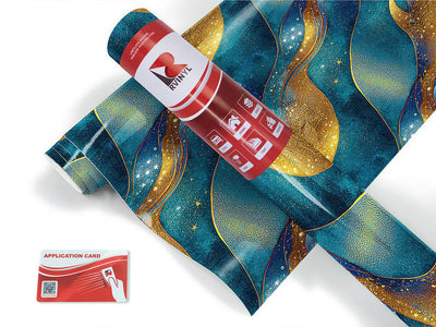 golden veins water Craft Vinyl Roll