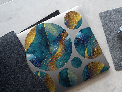 golden veins water DIY Laptop Stickers
