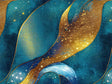Golden Veins Water Vinyl Wrap Pattern~Rwraps Series 914 Digitally Printed Vinyl Wrap~0