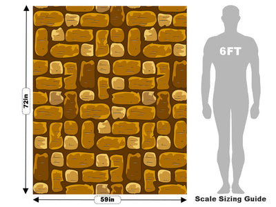 Goldenrod  Brick Vehicle Wrap Scale~Rwraps Series 914 Goldenrod  Brick Measurements~2