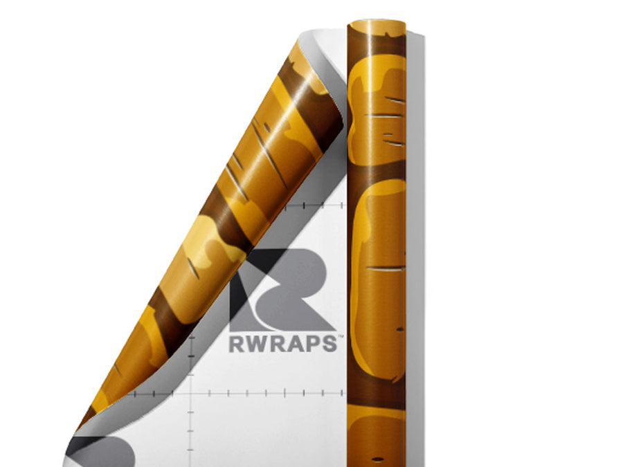 Goldenrod  Brick Wrap Film Sheets~Rwraps Series 914 Goldenrod  Brick Scrolled Sheet~4