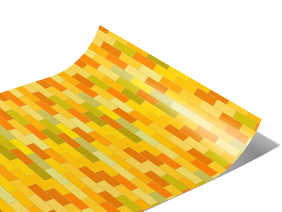 Goldenrod  Brick Vinyl Wraps~Rwraps Series 914 Digitally Printed Vinyl Wrap~1
