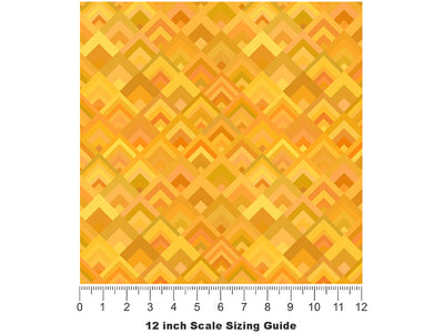 Goldenrod Dreams Mosaic Vinyl Film Pattern Size 12 inch Scale~Rwraps Goldenrod Dreams Mosaic Sizing Chart~2