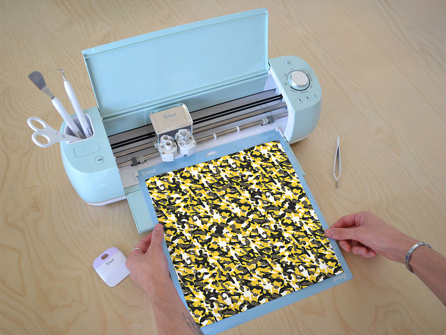 goldenrod flecktarn camouflage Cricut Compatible Vinyl