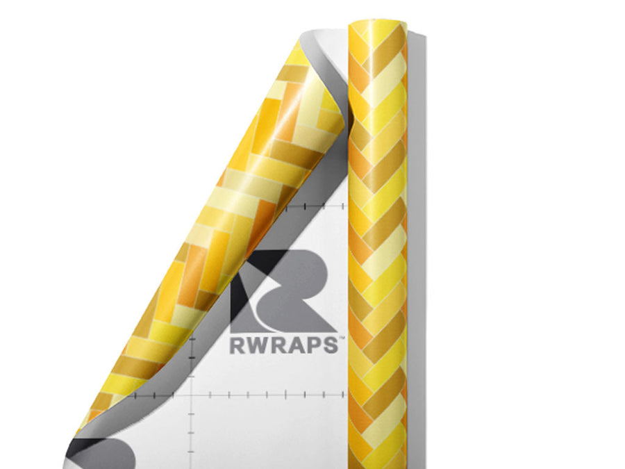 Goldenrod  Brick Wrap Film Sheets~Rwraps Series 914 Goldenrod  Brick Scrolled Sheet~4
