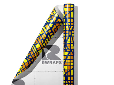 Goldenrod Streets Cityscape Wrap Film Sheets~Rwraps Series 914 Goldenrod Streets Cityscape Scrolled Sheet~4