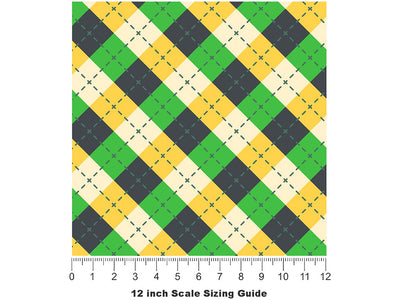 Golfing Camo Argyle Vinyl Film Pattern Size 12 inch Scale~Rwraps Golfing Camo Argyle Sizing Chart~2