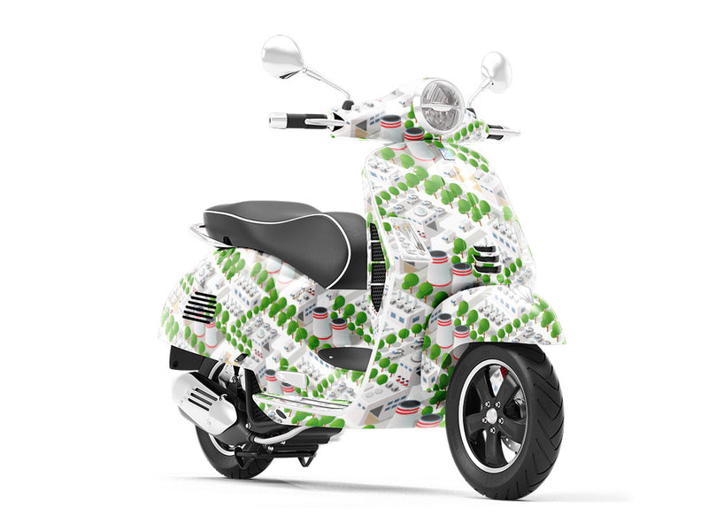 Gone Nuclear Cityscape Vespa Scooter Wrap Film