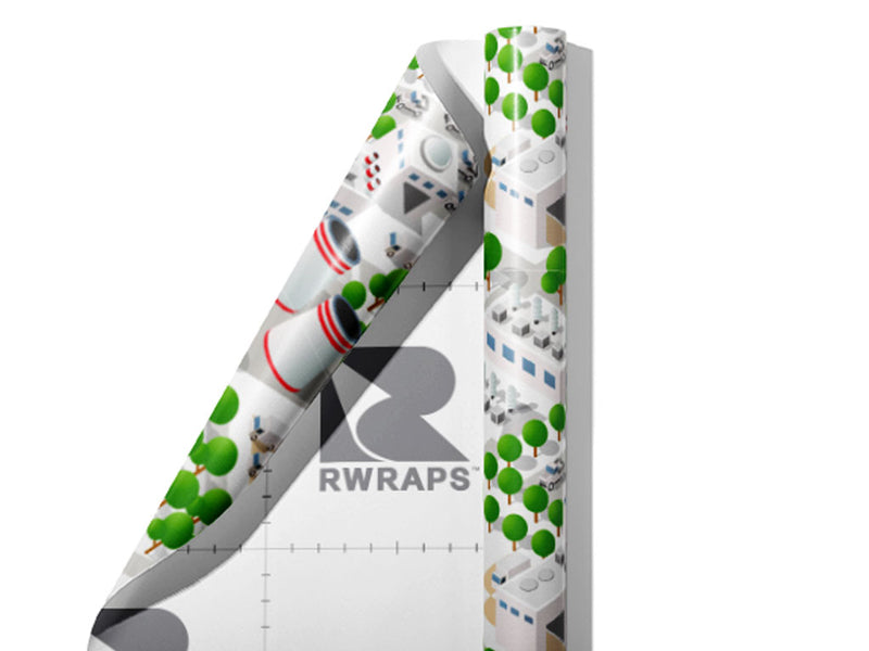 Gone Nuclear Cityscape Wrap Film Sheets~Rwraps Series 914 Gone Nuclear Cityscape Scrolled Sheet~4