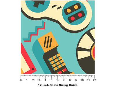 Goodbye 80s Retro Vinyl Film Pattern Size 12 inch Scale~Rwraps Goodbye 80s Retro Sizing Chart~2