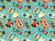 Goodbye 80s Retro Vinyl Wrap Pattern~Rwraps Series 914 Digitally Printed Vinyl Wrap~0
