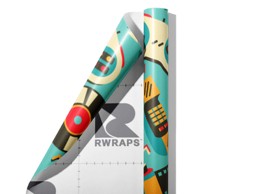 Goodbye 80s Retro Wrap Film Sheets~Rwraps Series 914 Goodbye 80s Retro Scrolled Sheet~3