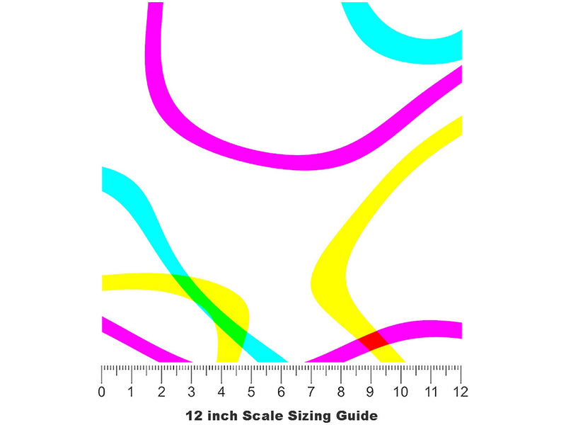 Goodbye Seventies Retro Vinyl Film Pattern Size 12 inch Scale~Rwraps Goodbye Seventies Retro Sizing Chart~2