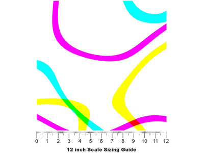 Goodbye Seventies Retro Vinyl Film Pattern Size 12 inch Scale~Rwraps Goodbye Seventies Retro Sizing Chart~2