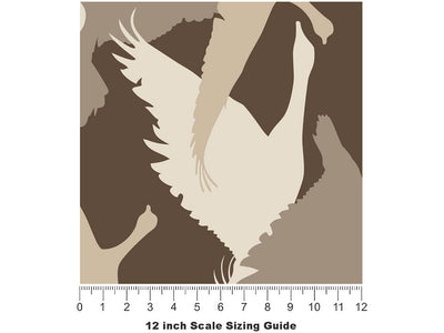 Goose Silhouette Camouflage Vinyl Film Pattern Size 12 inch Scale~Rwraps Goose Silhouette Camouflage Sizing Chart~2
