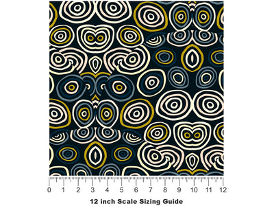 Gotham Nightmare Mosaic Vinyl Film Pattern Size 12 inch Scale~Rwraps Gotham Nightmare Mosaic Sizing Chart~2