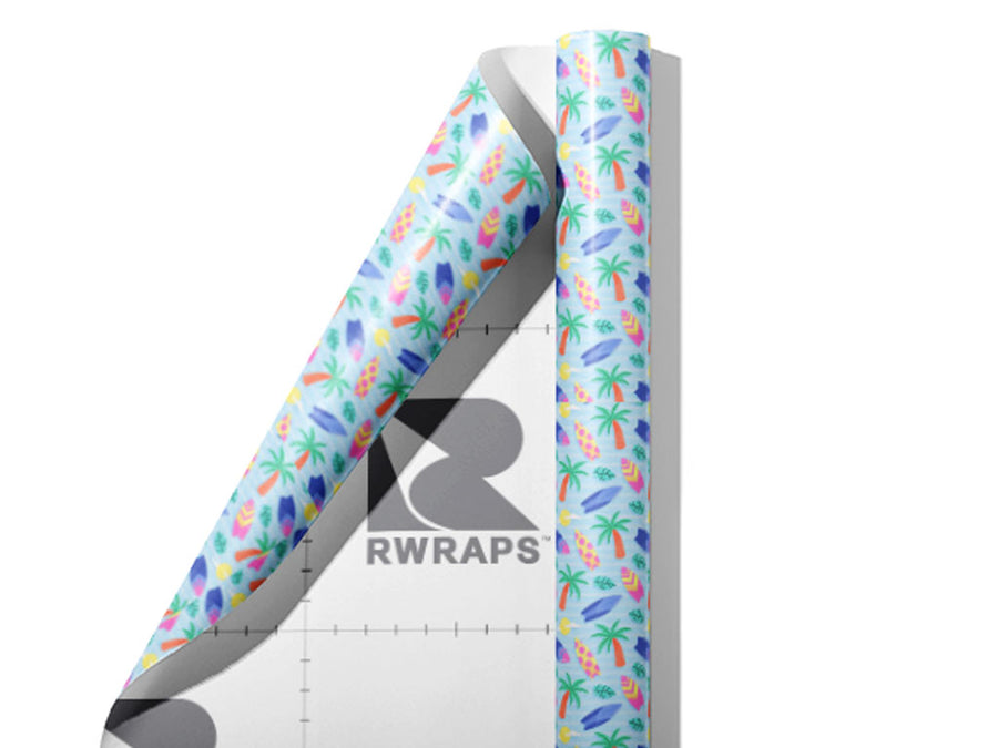Grab Your Board Summertime Wrap Film Sheets~Rwraps Series 914 Grab Your Board Summertime Scrolled Sheet~3