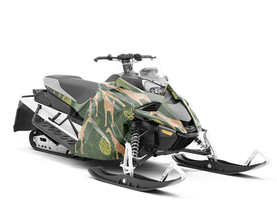 Graceful Grazers Animal Custom Wrapped Snowmobile
