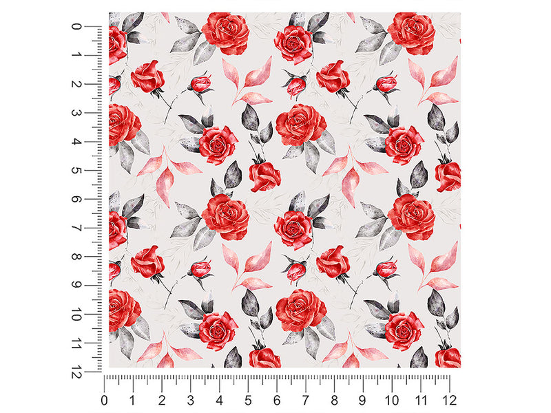 graceful rose floral 1ft x 1ft Craft Sheets