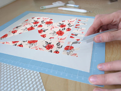 graceful rose floral Easy Weed Craft Vinyl