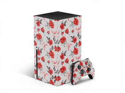 graceful rose floral XBOX DIY Decal