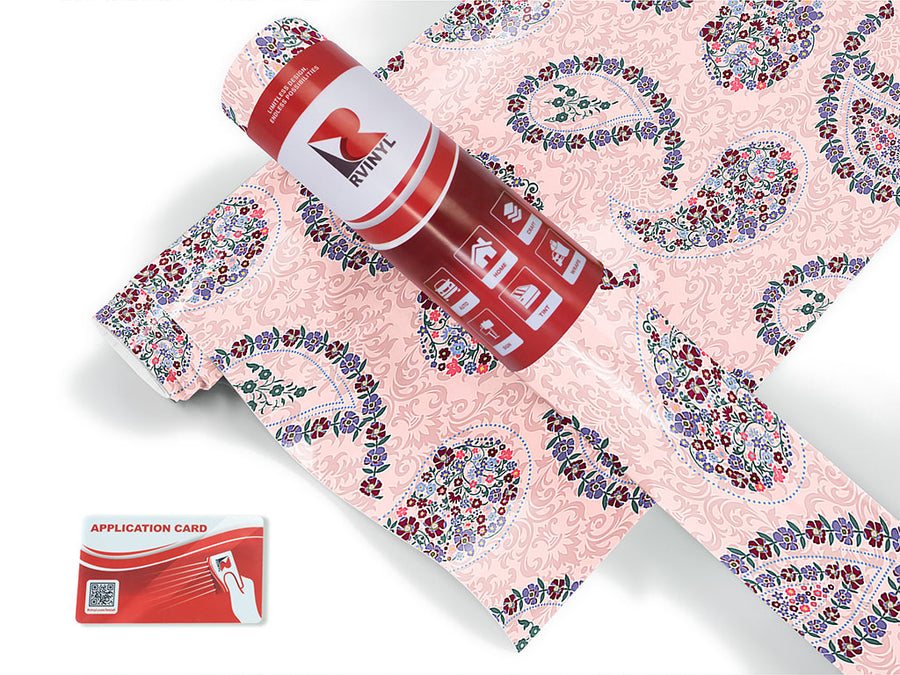 gracious flowers paisley Craft Vinyl Roll