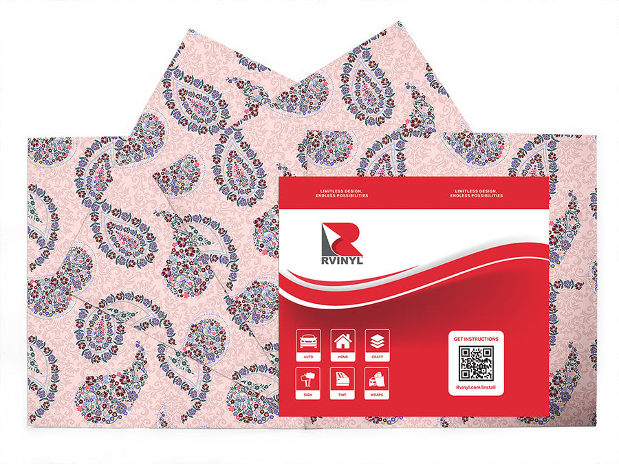 gracious flowers paisley Craft Vinyl Sheet Pack