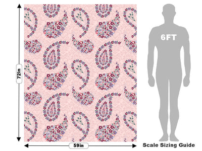 Gracious Flowers Paisley Vehicle Wrap Scale~Rwraps Series 914 Gracious Flowers Paisley Measurements~1