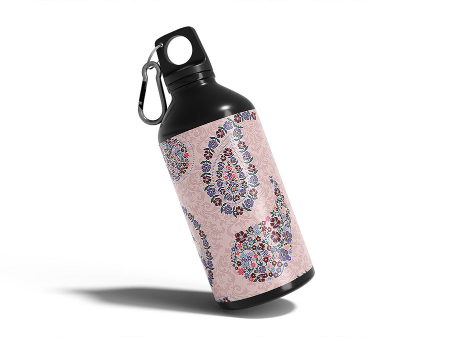 gracious flowers paisley Water Bottle DIY Stickers