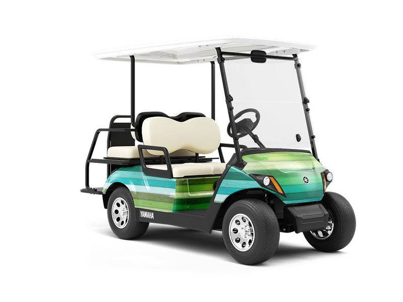 Gradient  Wood Plank Wrapped Golf Cart