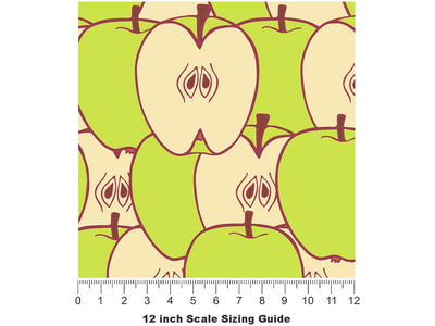 Granny Smith Fruit Vinyl Film Pattern Size 12 inch Scale~Rwraps Granny Smith Fruit Sizing Chart~2