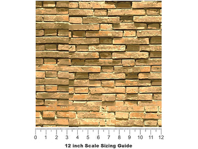 Granola Yellow Brick Vinyl Film Pattern Size 12 inch Scale~Rwraps Granola Yellow Brick Sizing Chart~3