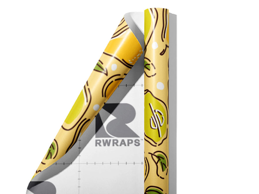 Grant Saint Yellow Fruit Wrap Film Sheets~Rwraps Series 914 Grant Saint Yellow Fruit Scrolled Sheet~3
