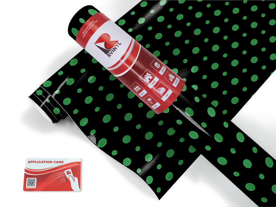 grass green polka dot Craft Vinyl Roll