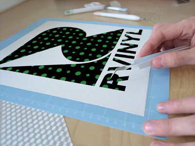 grass green polka dot Easy Weed Craft Vinyl