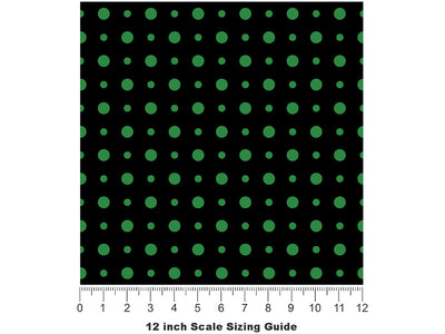 Grass Green Polka Dot Vinyl Film Pattern Size 12 inch Scale~Rwraps Grass Green Polka Dot Sizing Chart~2