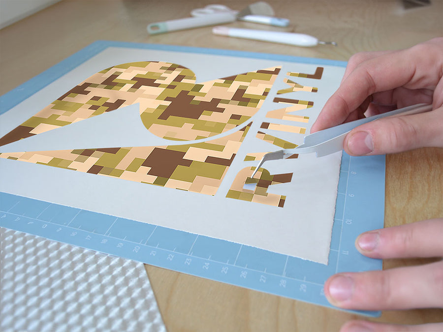 grassland plateau pixel Easy Weed Craft Vinyl