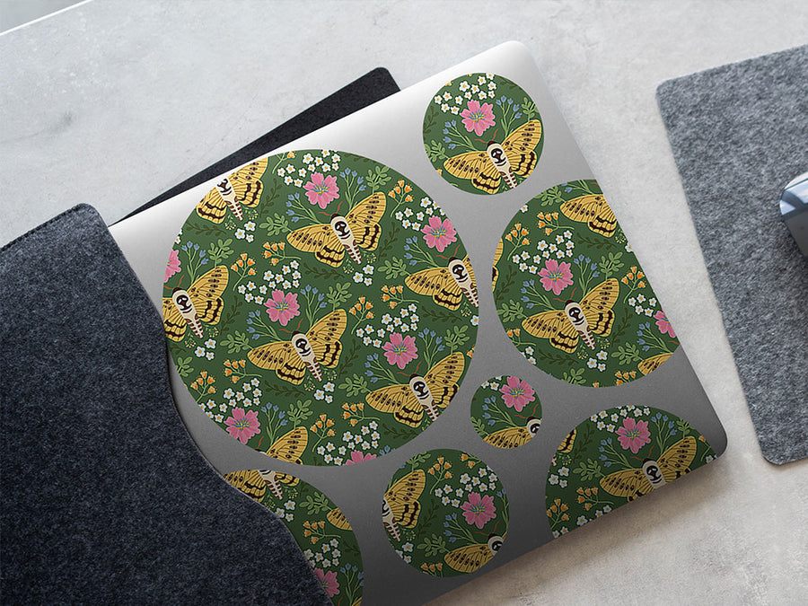 grassy death head bug DIY Laptop Stickers