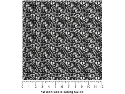 Graveyard Shift Spooky Fun Vinyl Film Pattern Size 12 inch Scale~Rwraps Graveyard Shift Spooky Fun Sizing Chart~2
