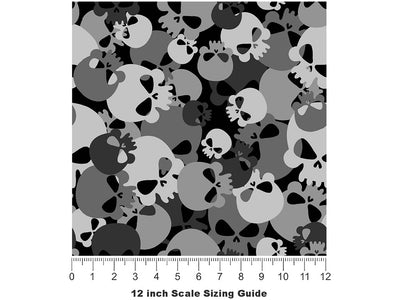 Gray Calvaria Halloween Vinyl Film Pattern Size 12 inch Scale~Rwraps Gray Calvaria Halloween Sizing Chart~2
