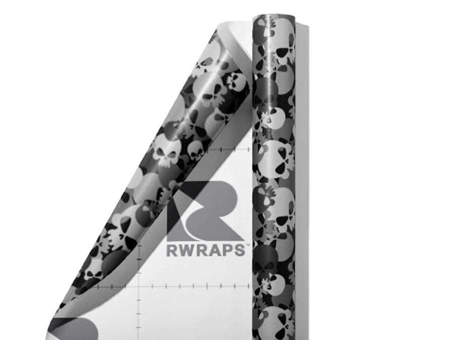 Gray Calvaria Halloween Wrap Film Sheets~Rwraps Series 914 Gray Calvaria Halloween Scrolled Sheet~3