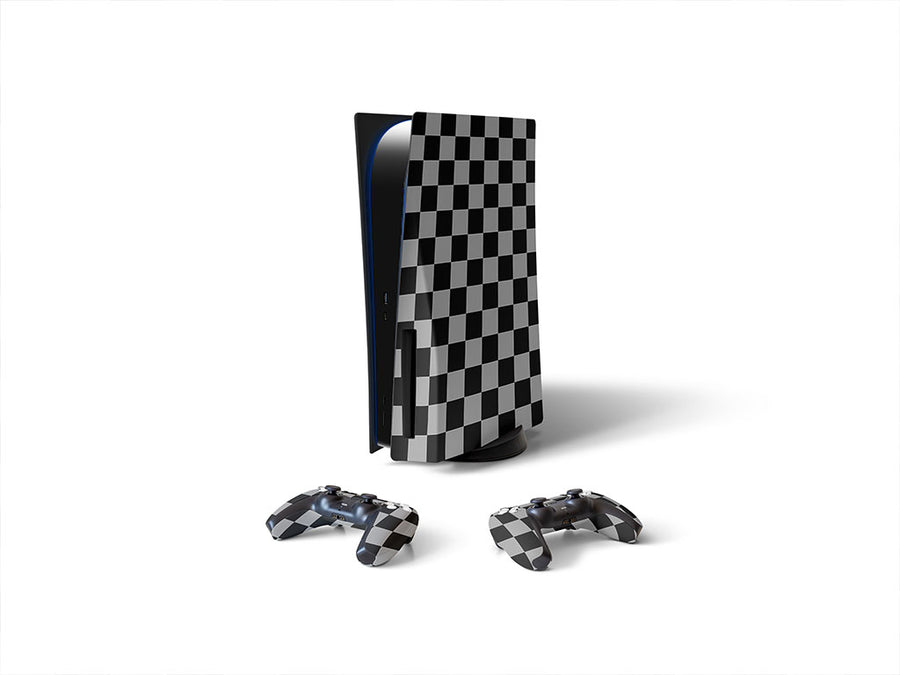 gray checkered Sony PS5 DIY Skin