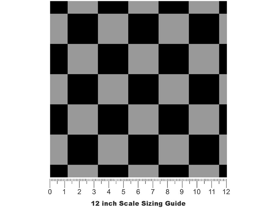 Gray Name3 Checkered Vinyl Film Pattern Size 12 inch Scale~Rwraps Gray Name3 Checkered Sizing Chart~3