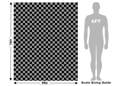 Gray Checkered Vehicle Wrap Scale~Rwraps Series 914 Gray Checkered Measurements~2