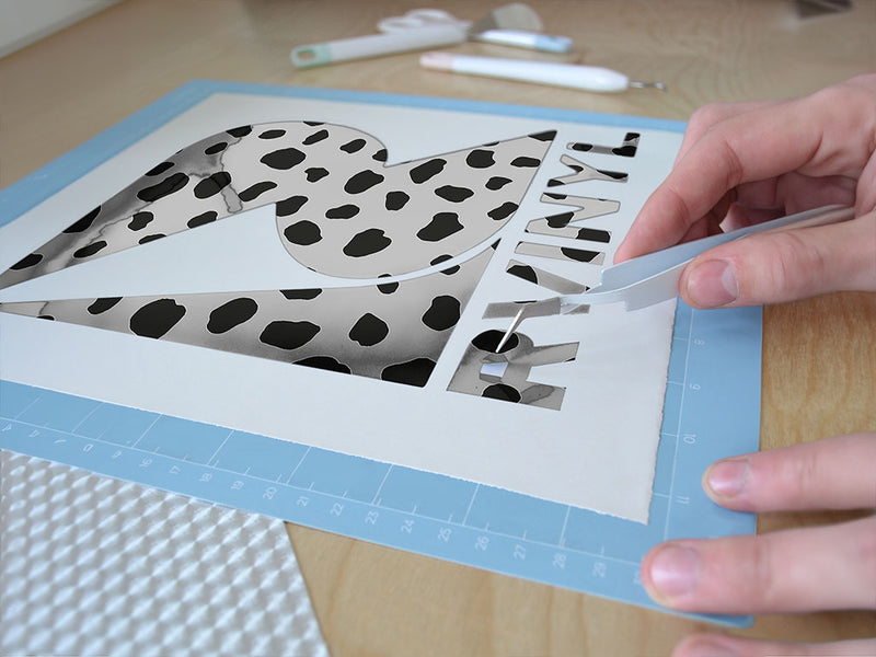 gray dalmation animal print Easy Weed Craft Vinyl