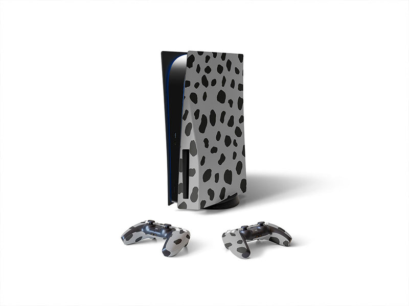 gray dalmation animal print Sony PS5 DIY Skin
